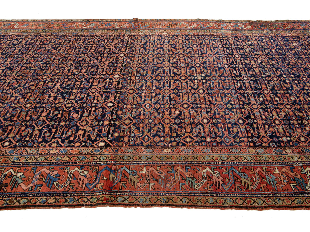 Antique Persian Malayer Wool Rug 7 X 14