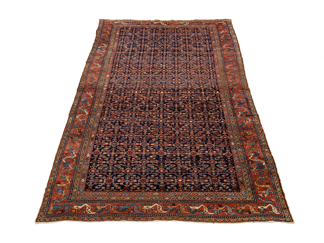 Antique Persian Malayer Wool Rug 7 X 14