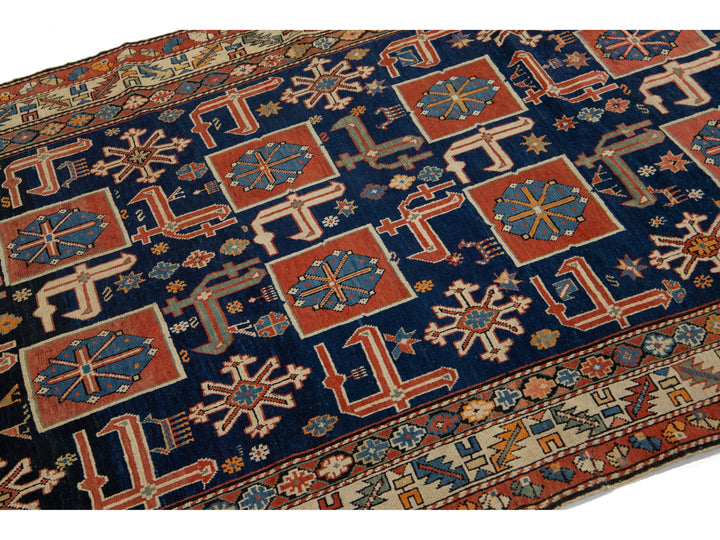 Antique Persian Shirvan Wool Rug 5 X 7