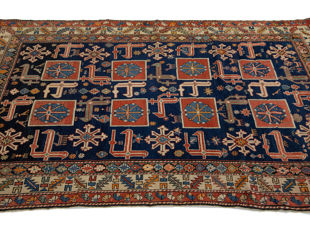 Antique Persian Shirvan Wool Rug 5 X 7