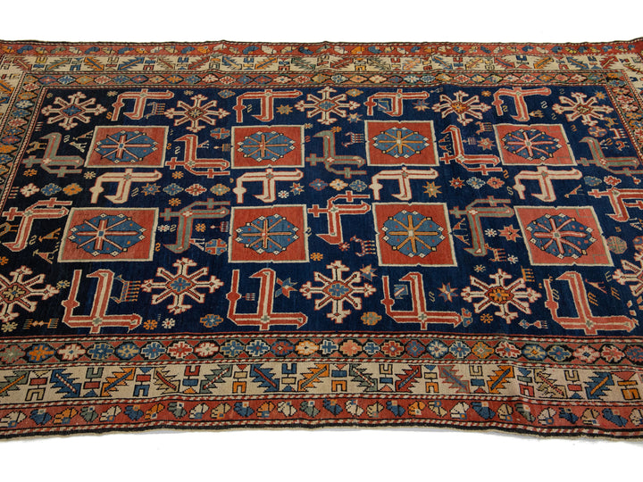 Antique Persian Shirvan Wool Rug 5 X 7