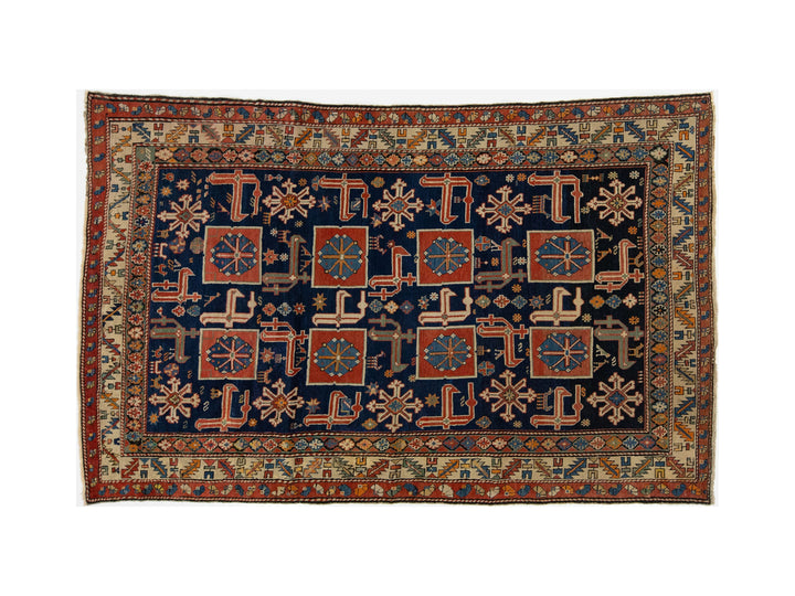 Antique Persian Shirvan Wool Rug 5 X 7