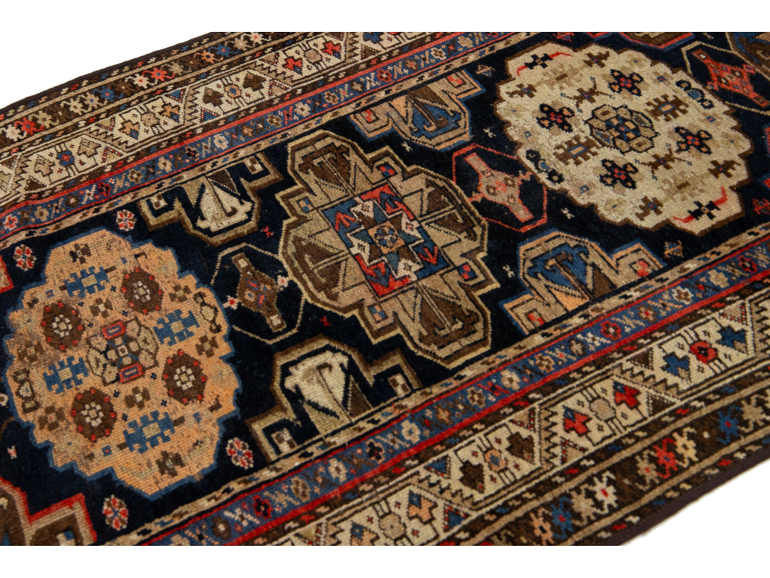 Antique Persian Malayer Wool Runner Rug 4 X 10