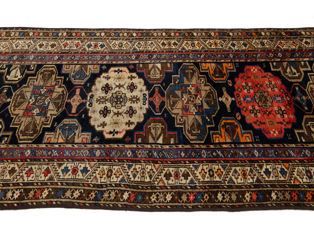 Antique Persian Malayer Wool Runner Rug 4 X 10