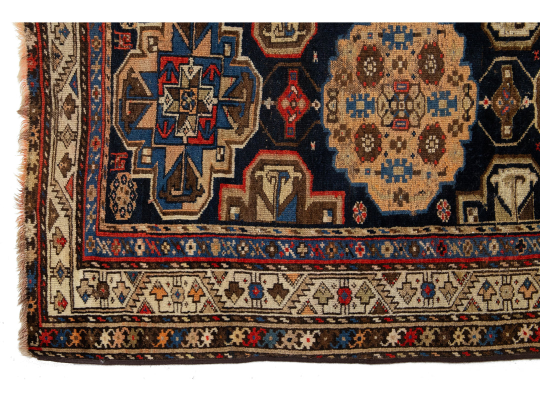 Antique Persian Malayer Wool Runner Rug 4 X 10