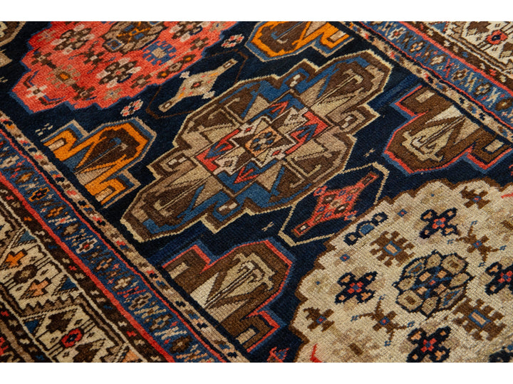 Antique Persian Malayer Wool Runner Rug 4 X 10