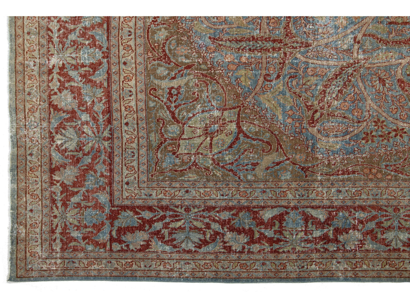 Antique Tabriz Wool Rug 8 X 12