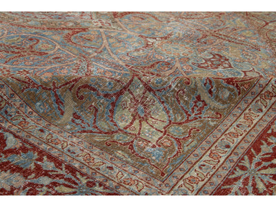 Antique Tabriz Wool Rug 8 X 12