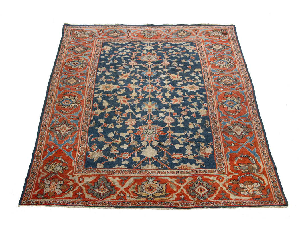 Antique Sultanabad Wool Rug 9 X 10