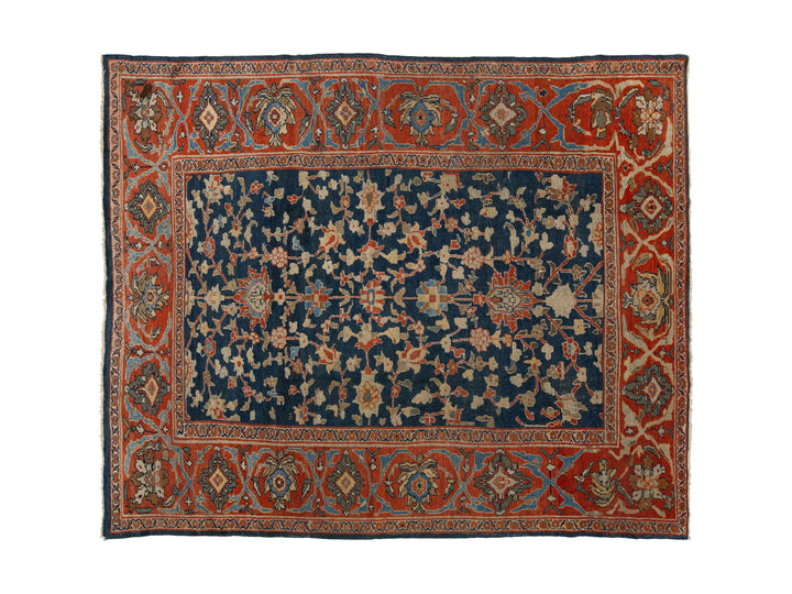 Antique Sultanabad Wool Rug 9 X 10