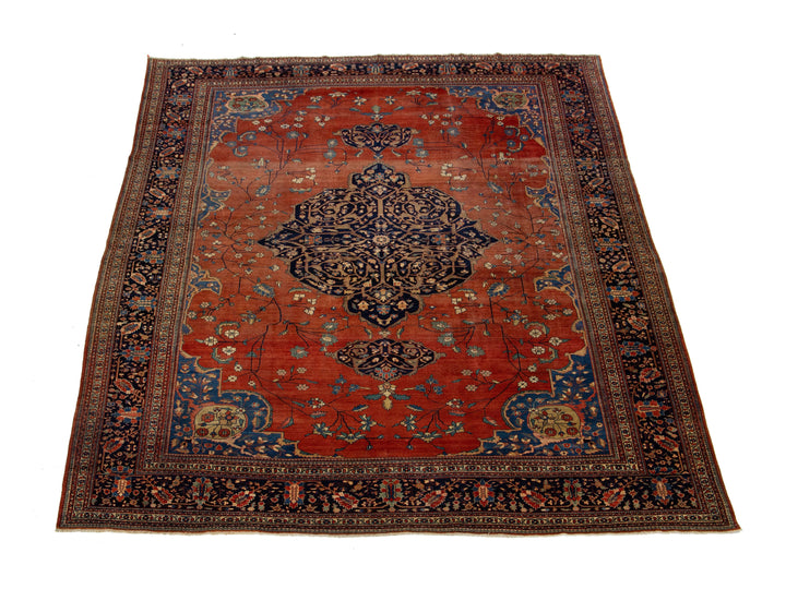 Antique Persian Farahan Wool Rug 11 X 13