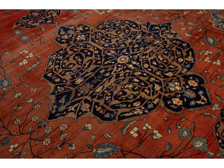 Antique Persian Farahan Wool Rug 11 X 13