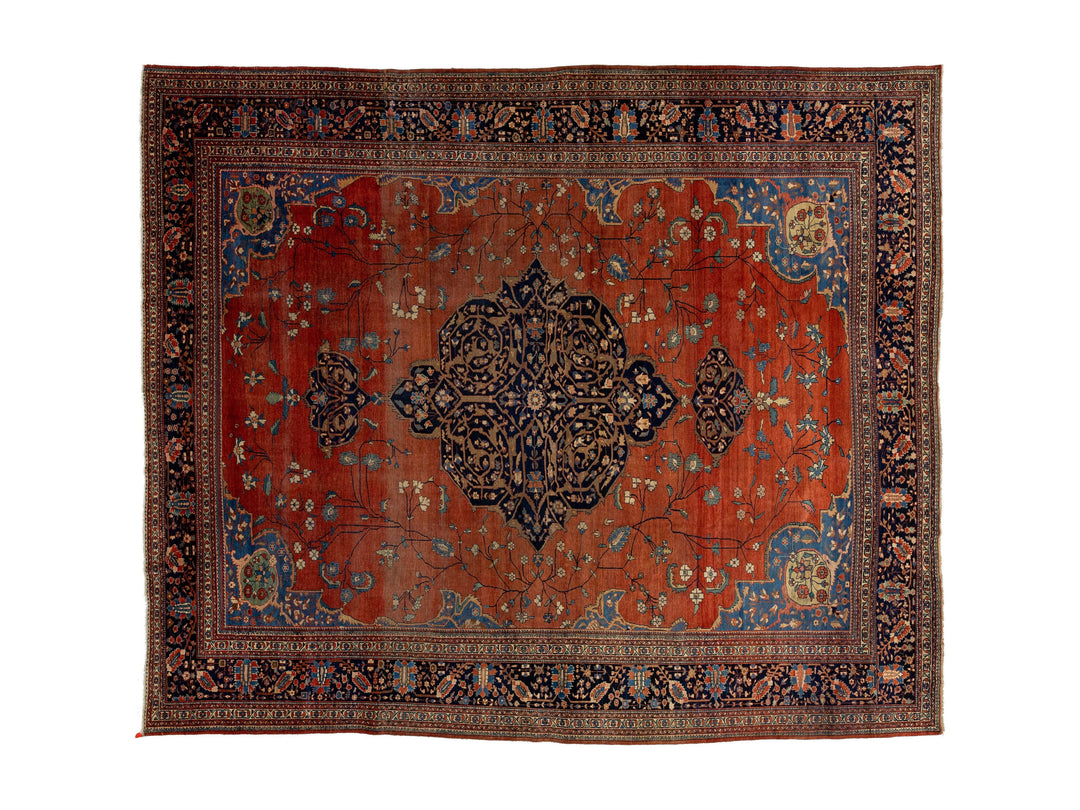 Antique Persian Farahan Wool Rug 11 X 13