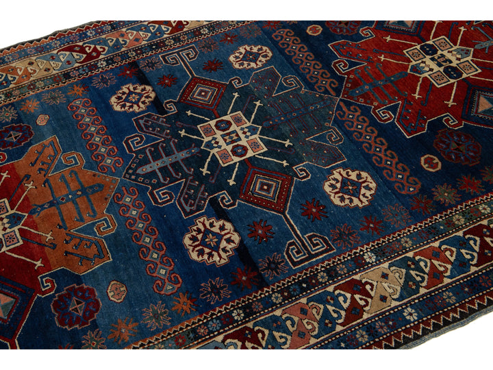 Antique Persian Shirvan Wool Rug 4 X 8