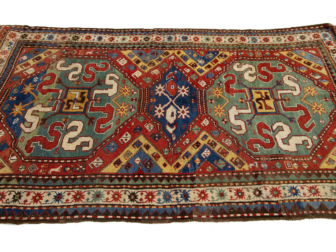 Antique Kashan Wool Rug 4 X 7