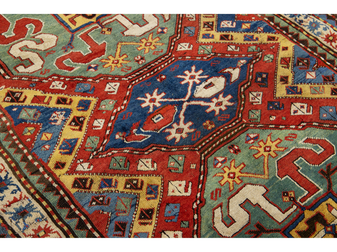 Antique Kashan Wool Rug 4 X 7