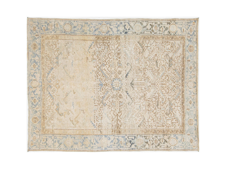 Antique Heriz Wool Rug 6 X 8