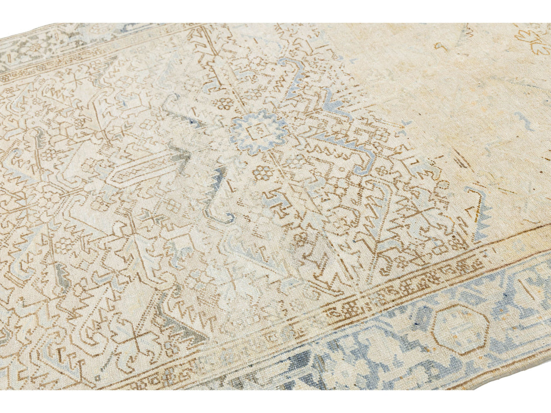 Antique Heriz Wool Rug 6 X 8