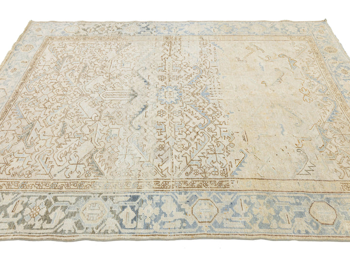 Antique Heriz Wool Rug 6 X 8