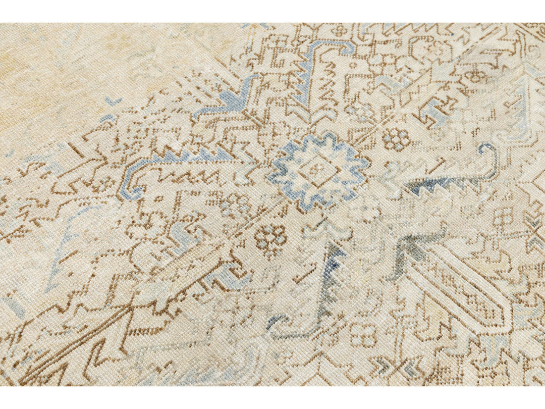 Antique Heriz Wool Rug 6 X 8