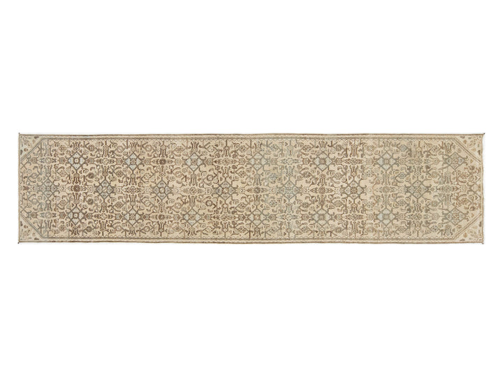 Antique Hamadan Wool Runner Rug 3 X 12
