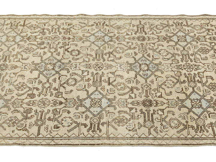 Antique Hamadan Wool Runner Rug 3 X 12