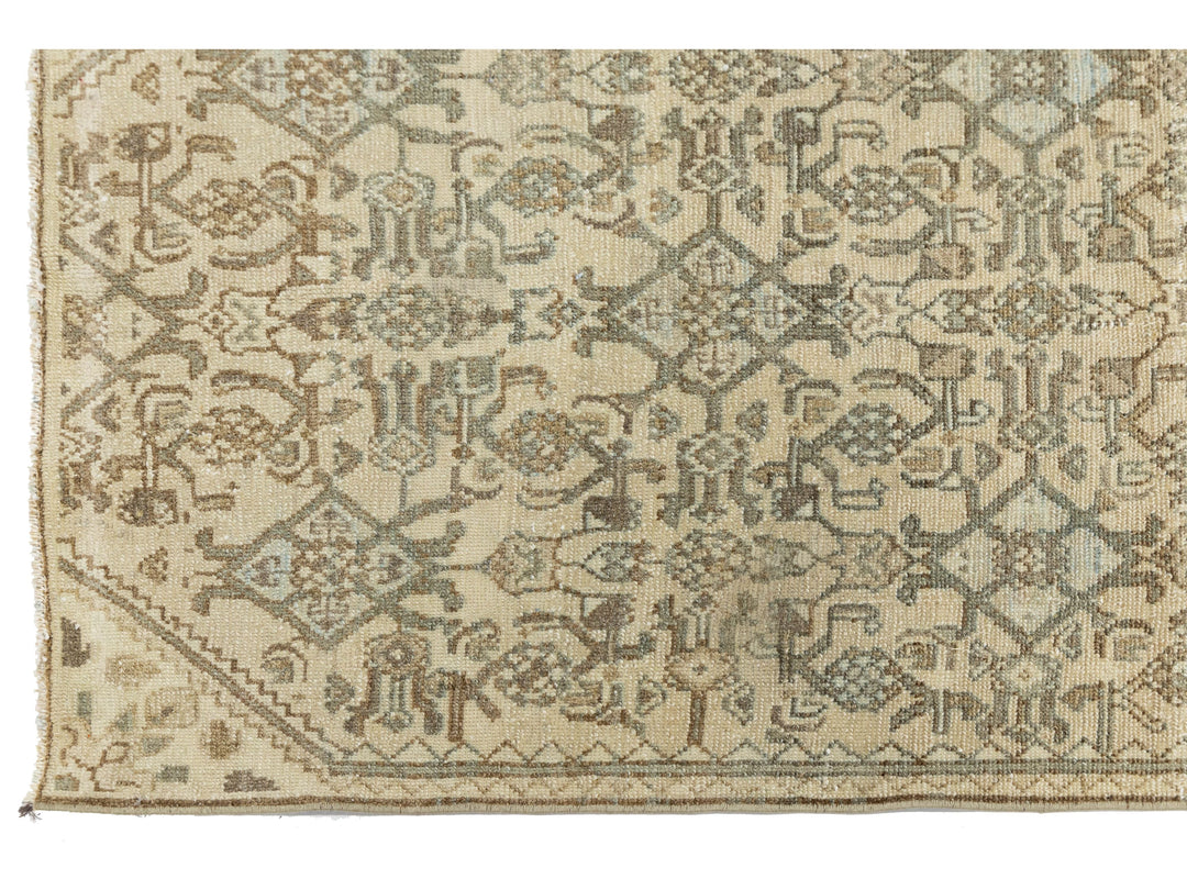 Antique Hamadan Wool Runner Rug 3 X 12