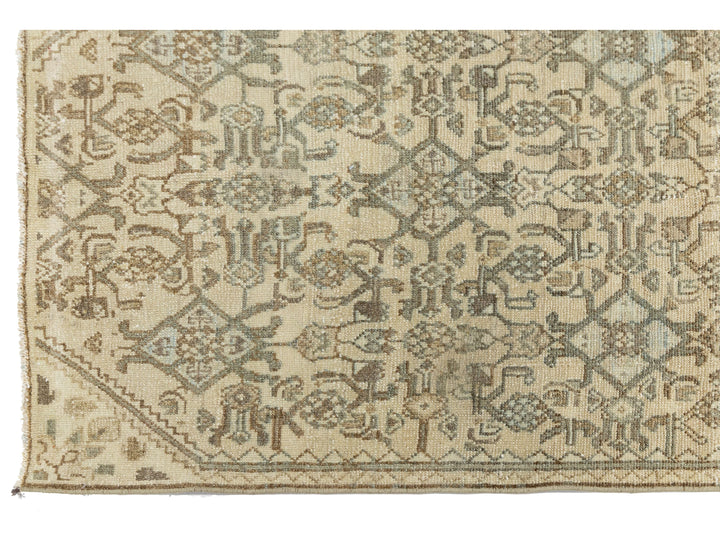 Antique Hamadan Wool Runner Rug 3 X 12