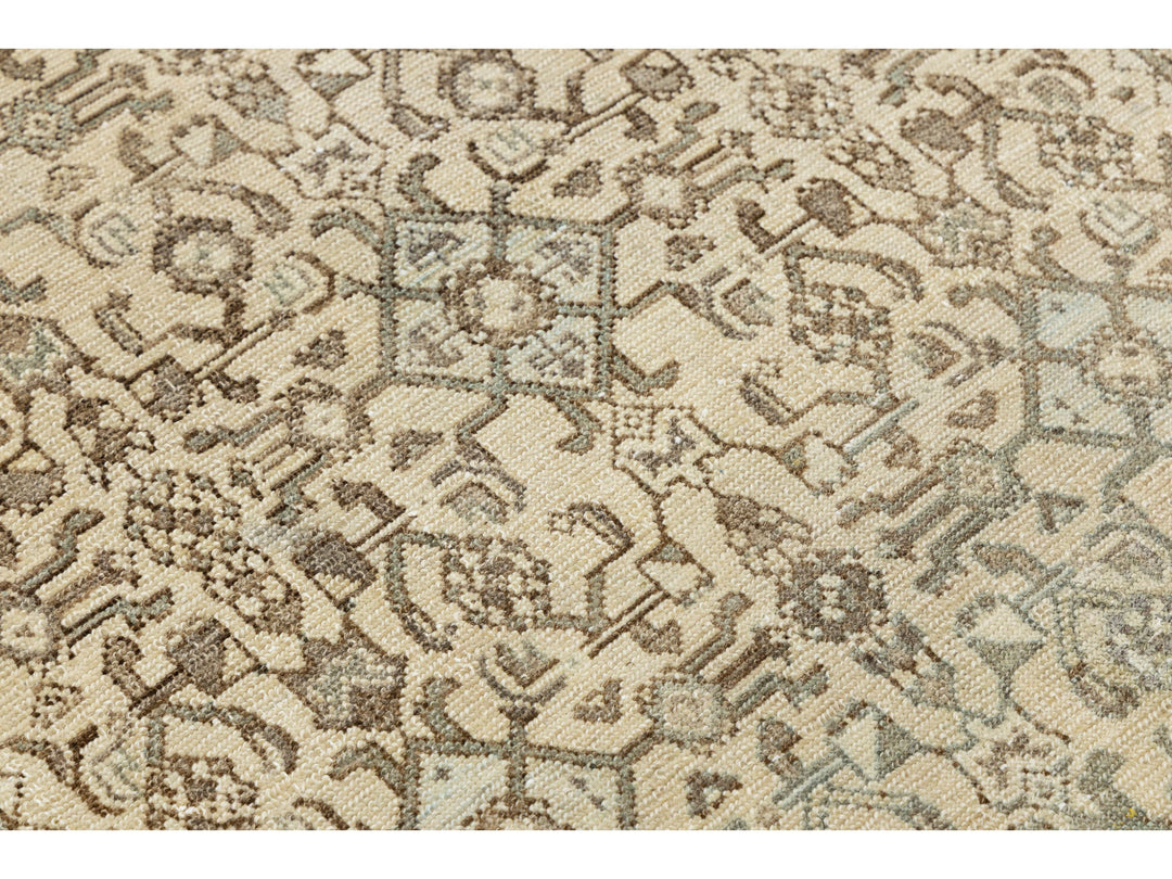 Antique Hamadan Wool Runner Rug 3 X 12