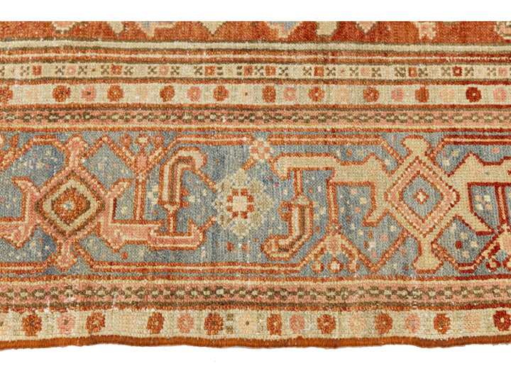 Antique Heriz Wool Rug 7 X 9