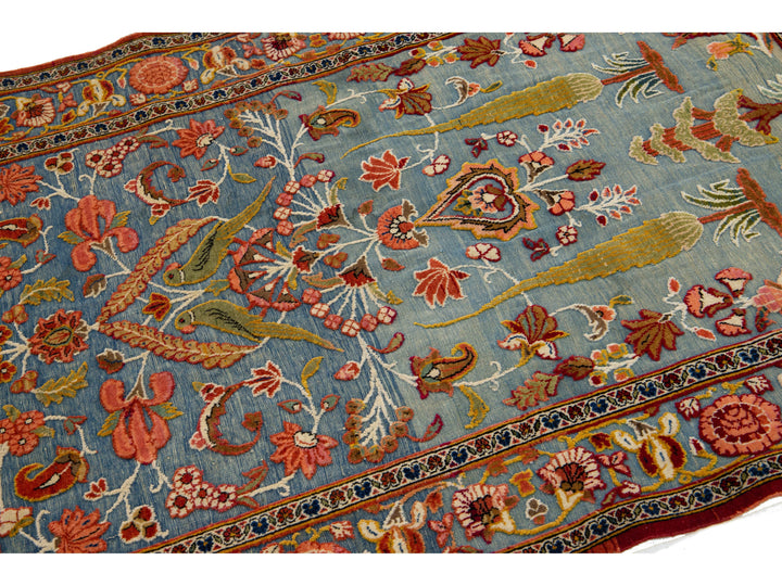 Antique Persian Tabriz Wool Rug 3 X 5