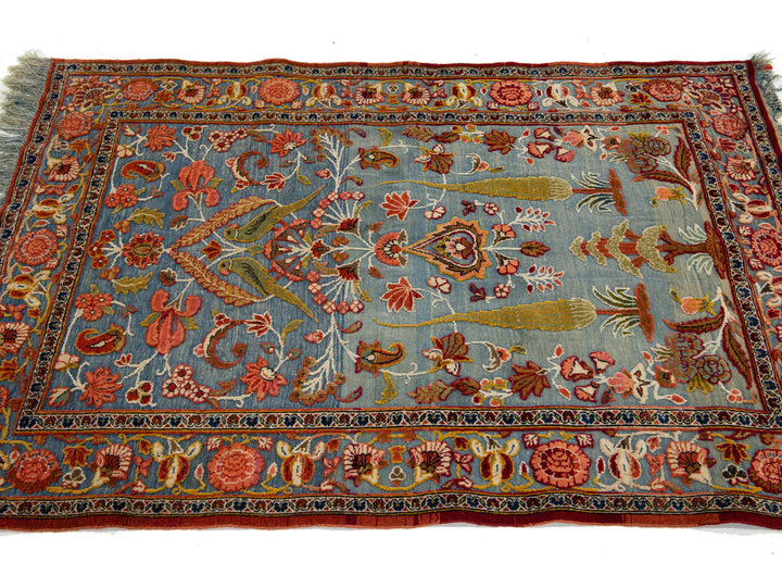 Antique Persian Tabriz Wool Rug 3 X 5