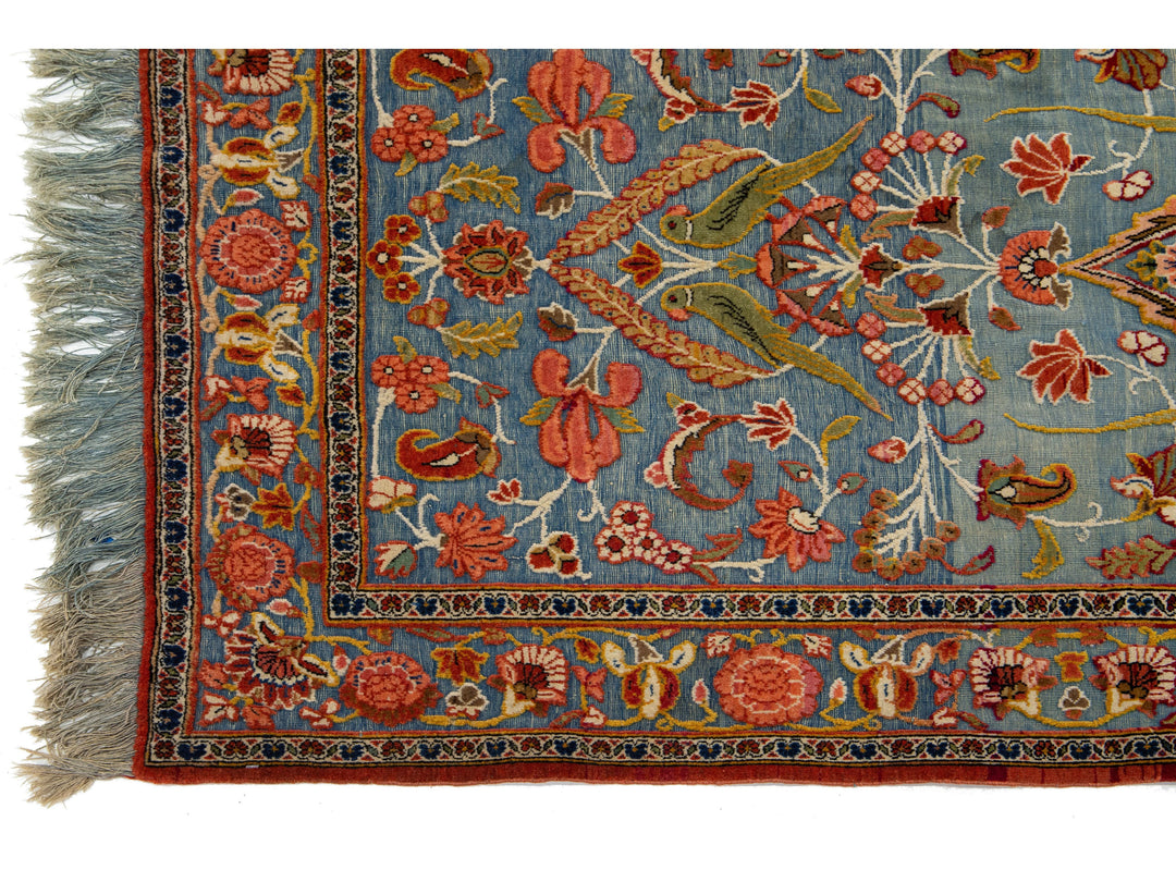 Antique Persian Tabriz Wool Rug 3 X 5