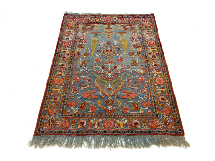 Antique Persian Tabriz Wool Rug 3 X 5
