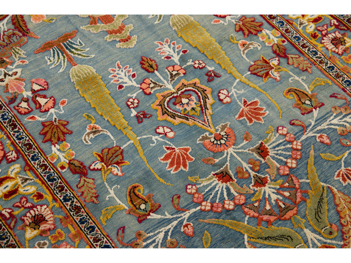 Antique Persian Tabriz Wool Rug 3 X 5