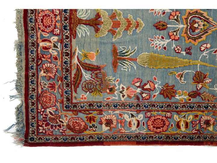 Antique Persian Tabriz Wool Rug 3 X 5