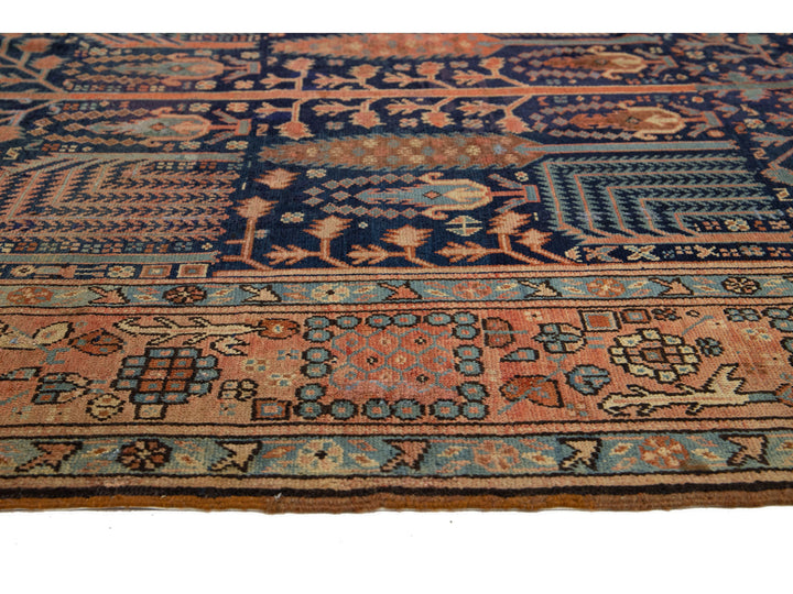 Antique Persian Bakshaish Wool Rug 9 X 14