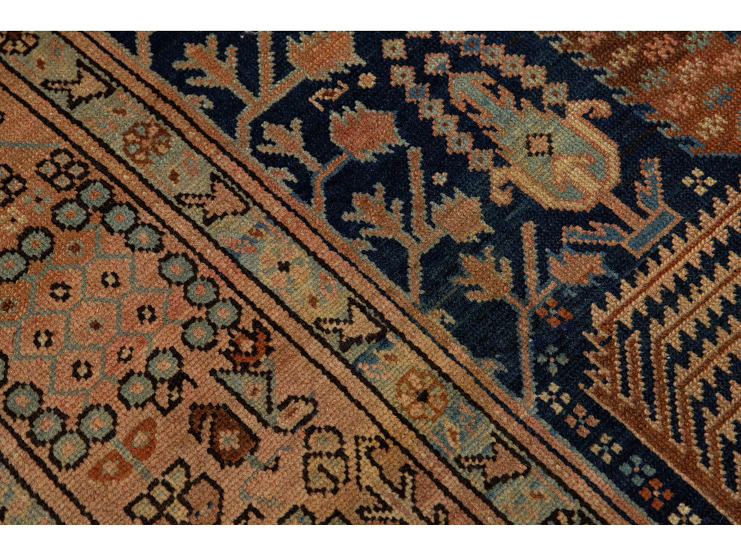 Antique Persian Bakshaish Wool Rug 9 X 14