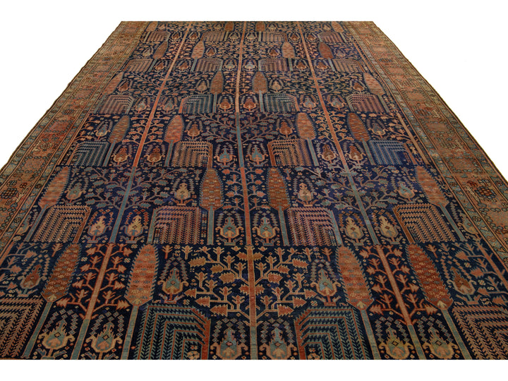 Antique Persian Bakshaish Wool Rug 9 X 14