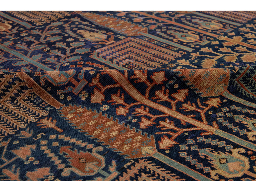 Antique Persian Bakshaish Wool Rug 9 X 14