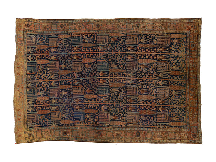 Antique Persian Bakshaish Wool Rug 9 X 14