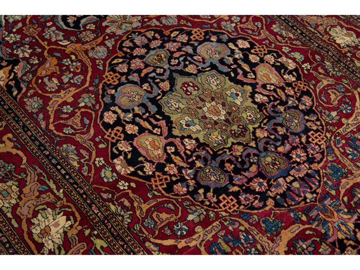 Antique Persian Kerman Wool Rug 5 X 7