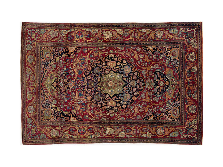 Antique Persian Kerman Wool Rug 5 X 7