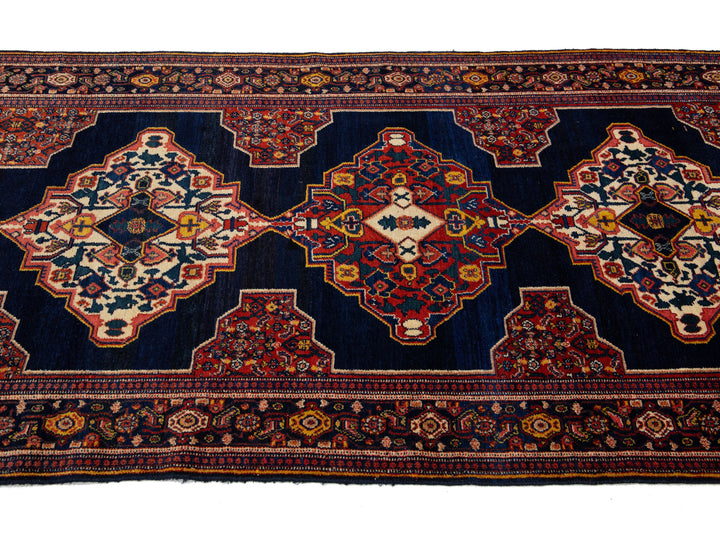 Antique Persian Malayer Wool Runner Rug 4 X 25
