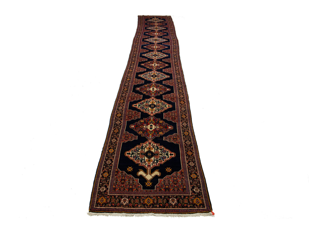 Antique Persian Malayer Wool Runner Rug 4 X 25