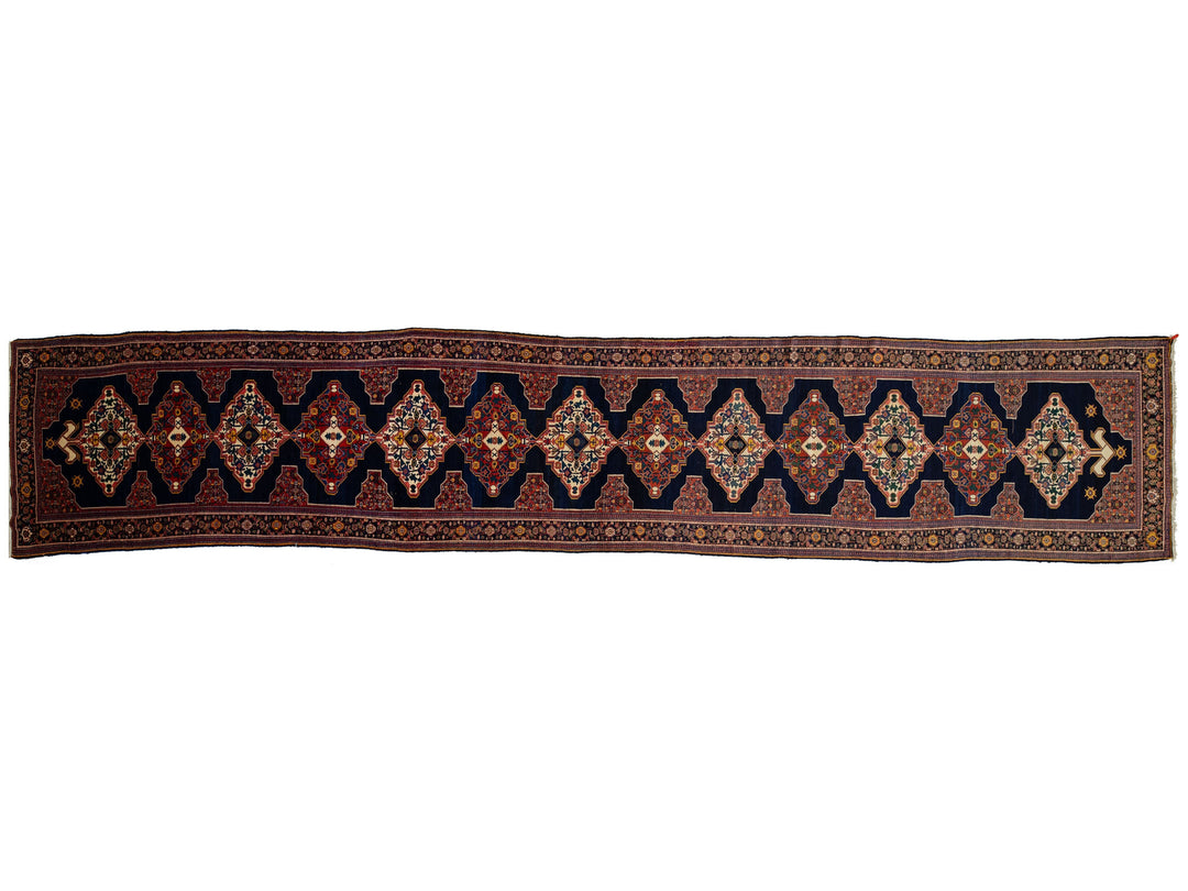 Antique Persian Malayer Wool Runner Rug 4 X 25