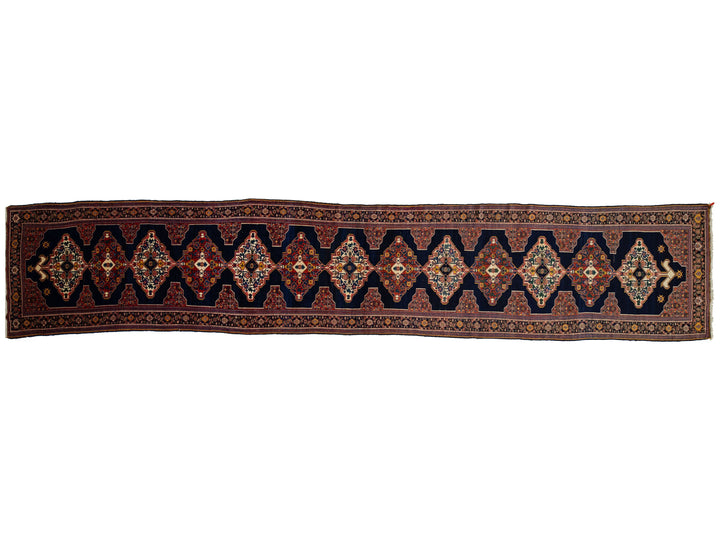 Antique Persian Malayer Wool Runner Rug 4 X 25