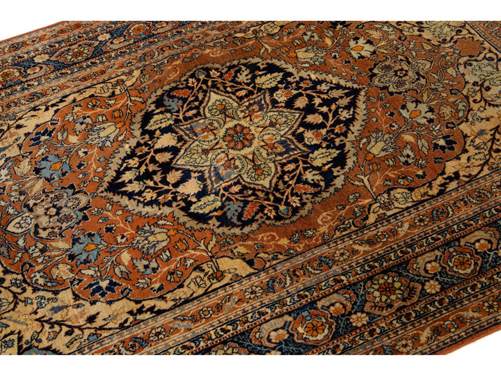 Antique Persian Tabriz Wool Rug 4 X 7