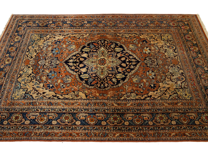 Antique Persian Tabriz Wool Rug 4 X 7
