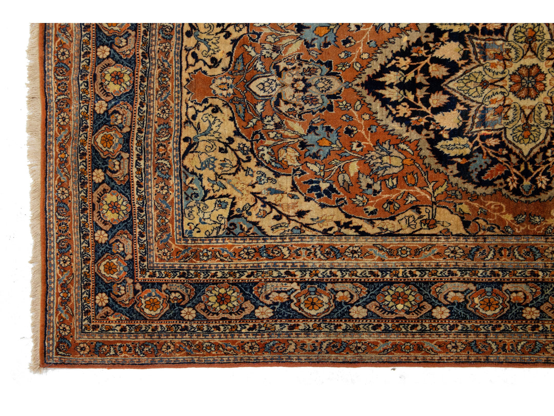 Antique Persian Tabriz Wool Rug 4 X 7